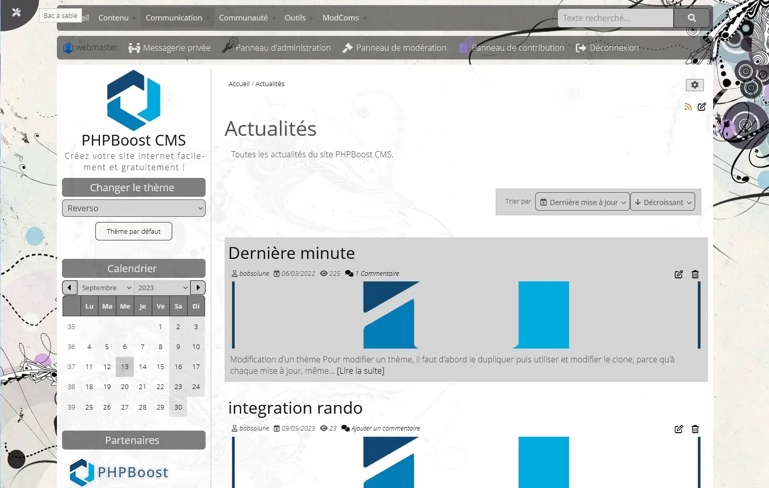 Prévisualiser le thème